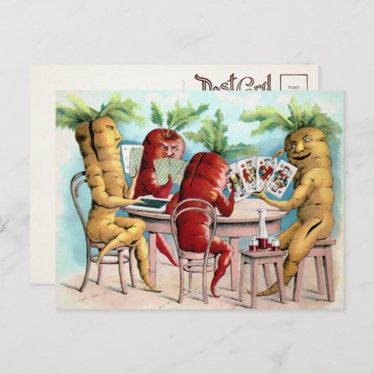 Briefkaart Victoriaans speelkaarten (Voorkant / Achterkant)