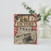  Briefkaart "Victory" WWI-scrapbook (Staand voorkant)