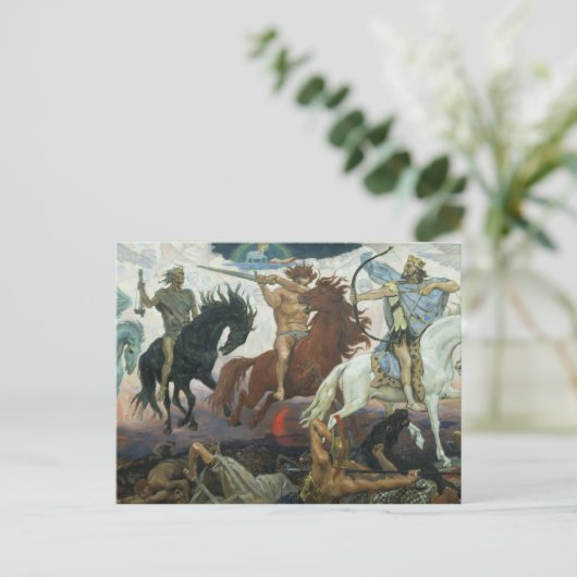 Briefkaart Vier Sperma van Apocalypse Viktor Vasne (Staand voorkant)