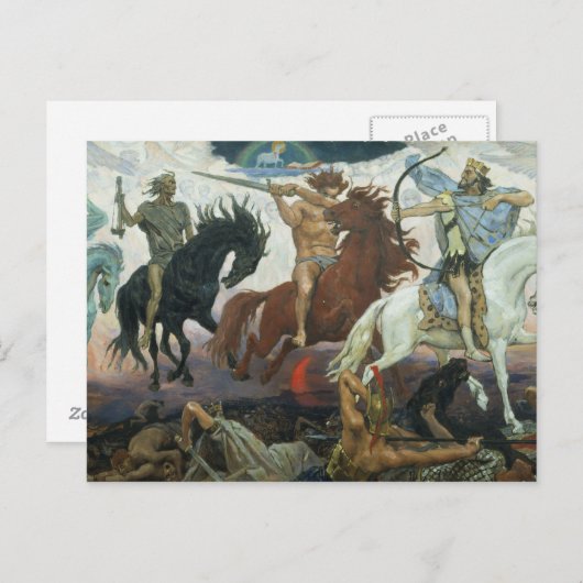 Briefkaart Vier Sperma van Apocalypse Viktor Vasne (Voorkant / Achterkant)