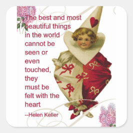 Briefkaart Vierkante Sticker