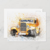 Briefkaart vintage cars (Voorkant / Achterkant)