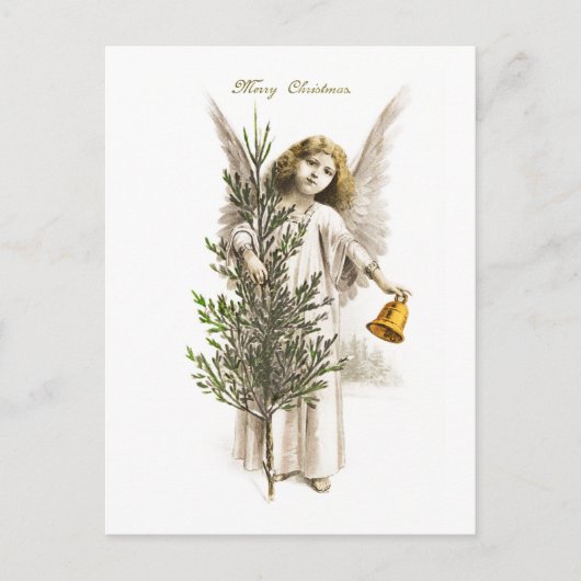 BRIEFKAART : VINTAGE CHRISTMAS ANGEL (Voorkant)