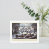 BRIEFKAART : vintaGE CHRISTMAS : centraal park (Staand voorkant)