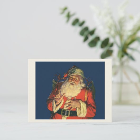 BRIEFKAART : VINTAGE CHRISTMAS : Sinterklaas (Staand voorkant)