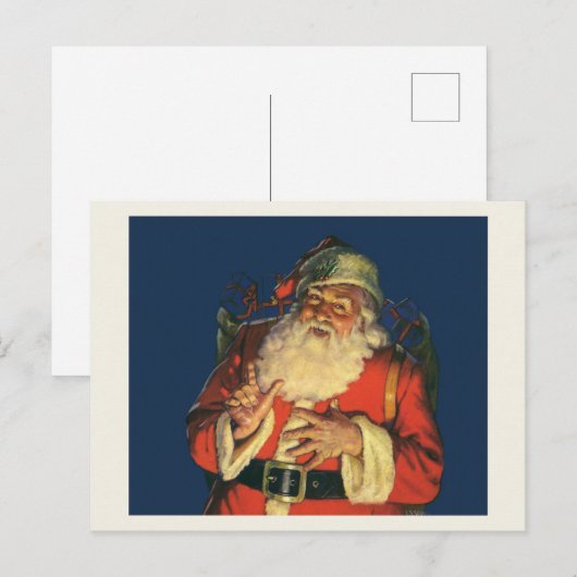 BRIEFKAART : VINTAGE CHRISTMAS : Sinterklaas (Voorkant / Achterkant)