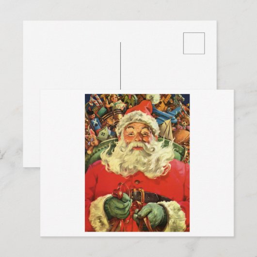 BRIEFKAART : VINTAGE CHRISTMAS : Sinterklaas (Voorkant / Achterkant)