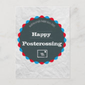 Briefkaart "Vintage postoveringbadge" (Voorkant)