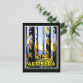Briefkaart Vintage Travel Australië (Staand voorkant)