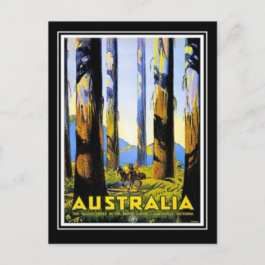 Briefkaart Vintage Travel Australië (Voorkant)