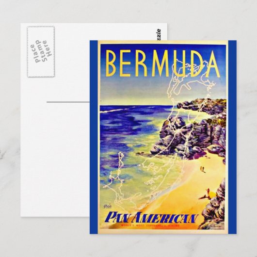 Briefkaart-Vintage Travel-Bermuda Briefkaart (Voorkant / Achterkant)