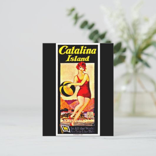 Briefkaart-Vintage Travel-Catalina Briefkaart (Staand voorkant)