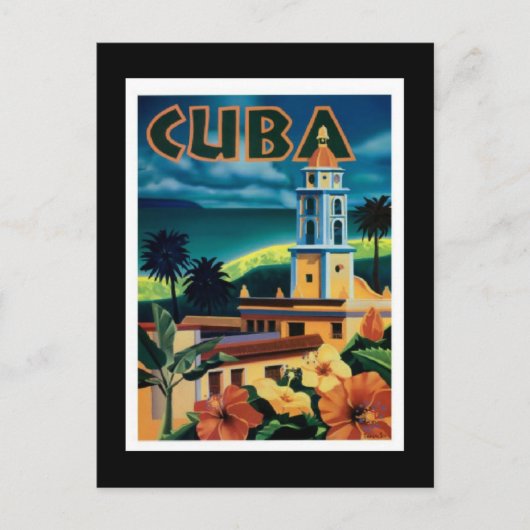 Briefkaart-Vintage Travel-Cuba Briefkaart (Voorkant)