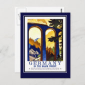 Briefkaart Vintage Travel Duitsland (Voorkant / Achterkant)
