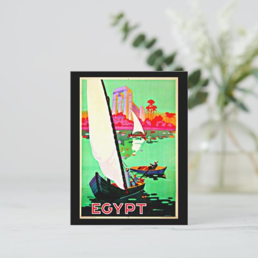 Briefkaart-Vintage Travel-Egypte Briefkaart (Staand voorkant)