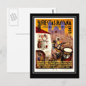 Briefkaart Vintage Travel Fiesta Havana (Voorkant / Achterkant)