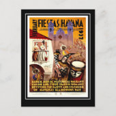 Briefkaart Vintage Travel Fiesta Havana (Voorkant)