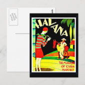 Briefkaart-Vintage Travel-Havana 2 Briefkaart (Voorkant / Achterkant)