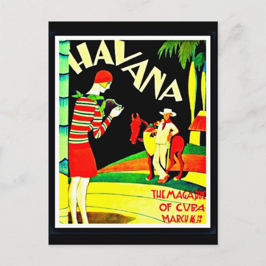 Briefkaart-Vintage Travel-Havana 2 Briefkaart (Voorkant)