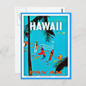 Briefkaart-Vintage Travel-Hawaii 5 Briefkaart (Voorkant / Achterkant)