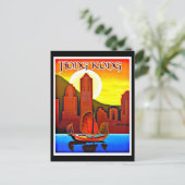 Briefkaart-Vintage Travel-Hong Kong Briefkaart (Staand voorkant)