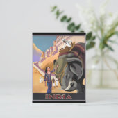 Briefkaart-Vintage Travel-India Briefkaart (Staand voorkant)