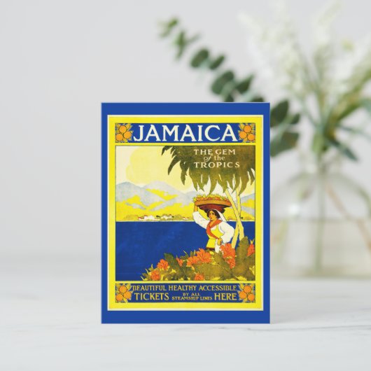 Briefkaart-Vintage Travel-Jamaica Briefkaart (Staand voorkant)