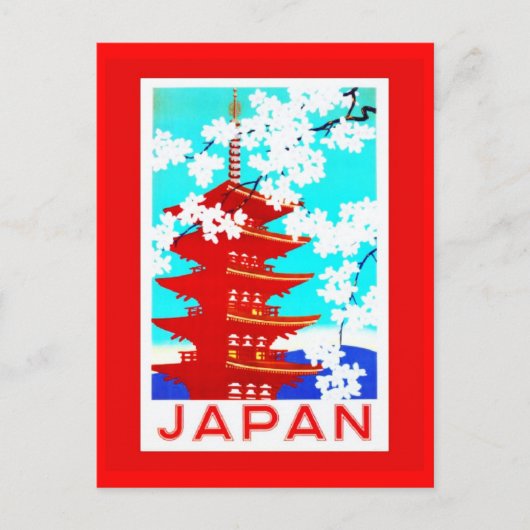 Briefkaart-Vintage Travel-Japan 2 Briefkaart (Voorkant)