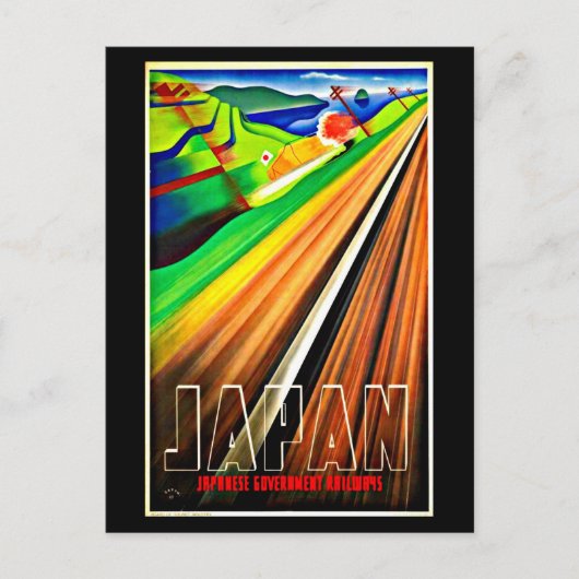 Briefkaart-Vintage Travel-Japan Briefkaart (Voorkant)