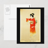 Briefkaart-VIntage Travel-Japan Briefkaart (Voorkant / Achterkant)