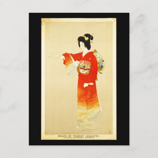 Briefkaart-VIntage Travel-Japan Briefkaart (Voorkant)