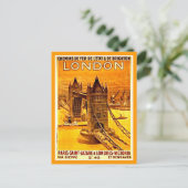 Briefkaart-Vintage Travel-Londen 2 Briefkaart (Staand voorkant)