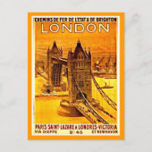 Briefkaart-Vintage Travel-Londen 2 Briefkaart (Voorkant)