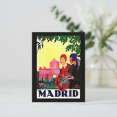 Briefkaart-Vintage Travel-Madrid Briefkaart (Staand voorkant)