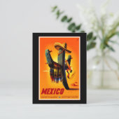 Briefkaart-VIntage Travel-Mexico Briefkaart (Staand voorkant)