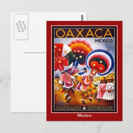 Briefkaart Vintage Travel Mexico Oaxaco (Voorkant / Achterkant)