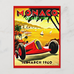 Briefkaart-Vintage Travel-Monaco Briefkaart