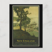 Briefkaart-Vintage Travel-New England Briefkaart (Voorkant)