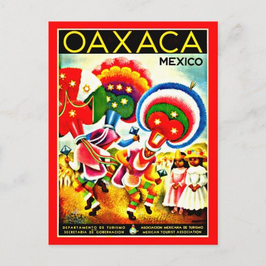 Briefkaart-Vintage Travel-Oaxaca Briefkaart (Voorkant)