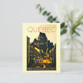 Briefkaart-Vintage Travel-Quebec Briefkaart (Staand voorkant)