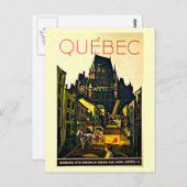 Briefkaart-Vintage Travel-Quebec Briefkaart (Voorkant / Achterkant)