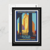 Briefkaart Vintage Travel Royal York Hotel 1945 (Voorkant / Achterkant)