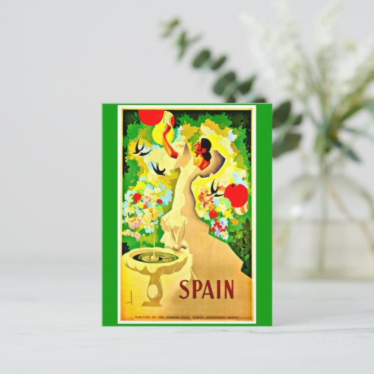 Briefkaart-Vintage Travel-Spanje 10 Briefkaart (Staand voorkant)