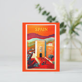 Briefkaart-Vintage Travel-Spanje 2 Briefkaart (Staand voorkant)