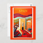 Briefkaart-Vintage Travel-Spanje 2 Briefkaart (Voorkant / Achterkant)