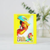 Briefkaart-Vintage Travel-Spanje Briefkaart (Staand voorkant)