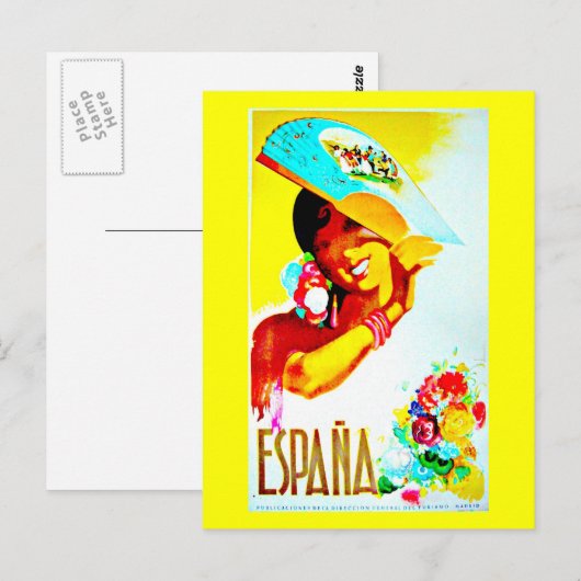 Briefkaart-Vintage Travel-Spanje Briefkaart (Voorkant / Achterkant)