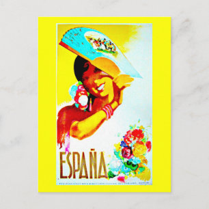 Briefkaart-Vintage Travel-Spanje Briefkaart