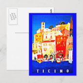 Briefkaart-Vintage Travel-Ticino Briefkaart (Voorkant / Achterkant)
