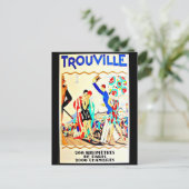 Briefkaart-Vintage Travel-Trouville Briefkaart (Staand voorkant)